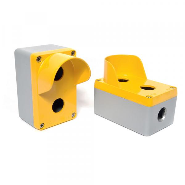 Tastergehäuse Aufbaugehäuse für 2 Taster mit Schutzkragen